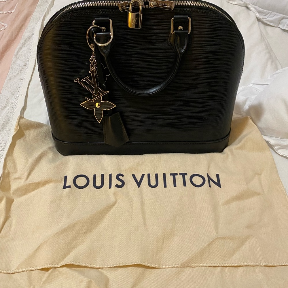 Louis Vuitton Alma PM Epi Leather Bag with Bag Charm